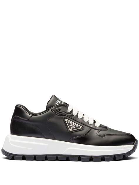 prada triangle logo sneakers